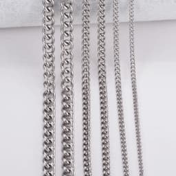 1Pc Stainless Steel Basic Link Chain Necklace 1.5/2/3/4.5mm Chain for DIY Pendant Necklace Jewelry Making