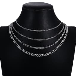 1Pc Stainless Steel Basic Link Chain Necklace 1.5/2/3/4.5mm Chain for DIY Pendant Necklace Jewelry Making