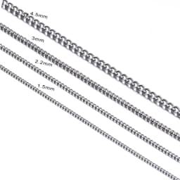 1Pc Stainless Steel Basic Link Chain Necklace 1.5/2/3/4.5mm Chain for DIY Pendant Necklace Jewelry Making
