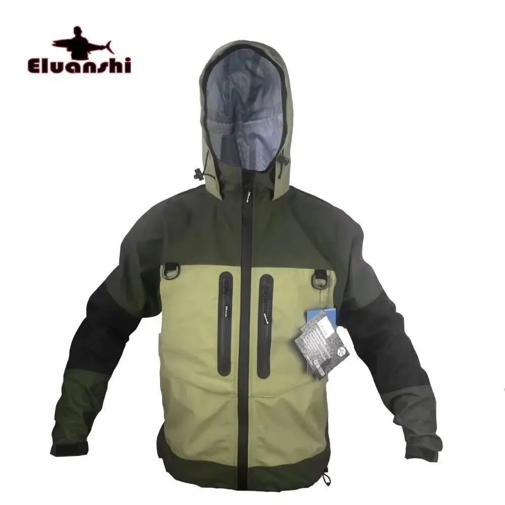 ELUANSHI Waterproof Breathable Fly Fishing Clothes Wader Jacket Wading Clothing Apparel