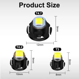 10Pcs Super Bright Canbus T3 T4.2 T4.7 Led Bulbs Car Interior Lights Dashboard warming indicator Wedge Auto Lamps