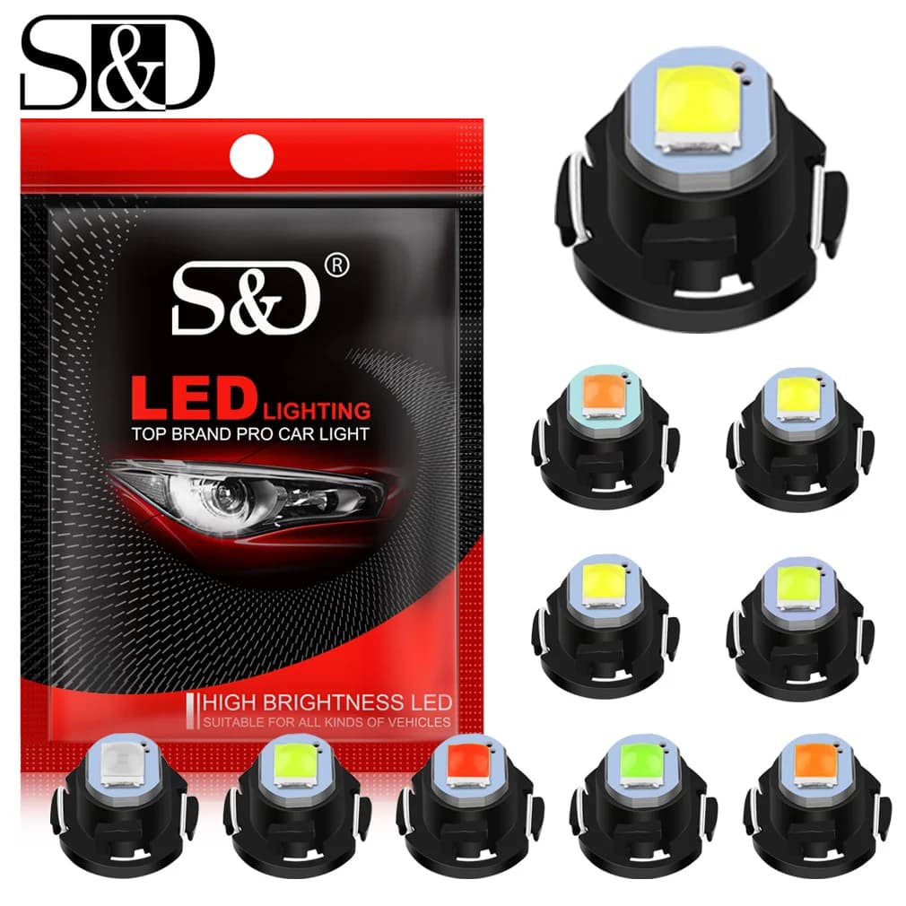 10Pcs Super Bright Canbus T3 T4.2 T4.7 Led Bulbs Car Interior Lights Dashboard warming indicator Wedge Auto Lamps