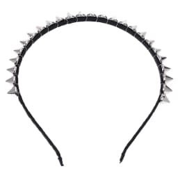 Silver Metal Stud Rivet Spike Headband Hair Head Band Aliceband Punk Girl