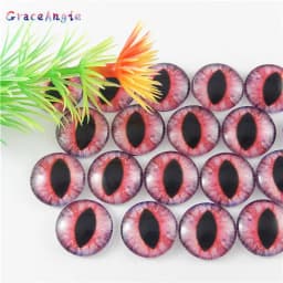 10-50PCS Glass Eyes Cabochons Round 6MM-30MM Round Dome Dragon Eye Dragon Cat Eye Toys DIY Jewelry Accessory MIX Pupil Eye Cameo