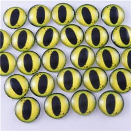 10-50PCS Glass Eyes Cabochons Round 6MM-30MM Round Dome Dragon Eye Dragon Cat Eye Toys DIY Jewelry Accessory MIX Pupil Eye Cameo