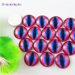 10-50PCS Glass Eyes Cabochons Round 6MM-30MM Round Dome Dragon Eye Dragon Cat Eye Toys DIY Jewelry Accessory MIX Pupil Eye Cameo