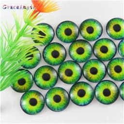 10-50PCS Glass Eyes Cabochons Round 6MM-30MM Round Dome Dragon Eye Dragon Cat Eye Toys DIY Jewelry Accessory MIX Pupil Eye Cameo