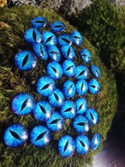 10-50PCS Glass Eyes Cabochons Round 6MM-30MM Round Dome Dragon Eye Dragon Cat Eye Toys DIY Jewelry Accessory MIX Pupil Eye Cameo