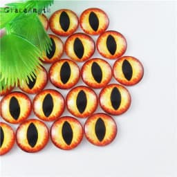 10-50PCS Glass Eyes Cabochons Round 6MM-30MM Round Dome Dragon Eye Dragon Cat Eye Toys DIY Jewelry Accessory MIX Pupil Eye Cameo