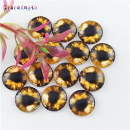 10-50PCS Glass Eyes Cabochons Round 6MM-30MM Round Dome Dragon Eye Dragon Cat Eye Toys DIY Jewelry Accessory MIX Pupil Eye Cameo