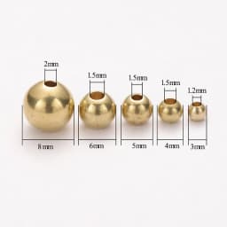 50pcs Original Brass Round Ball Space Beads 3/4/5/6/8mm Bracelets Loose Charm Bead for DIY Necklaces Jewelry Making Accessories