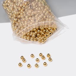 50pcs Original Brass Round Ball Space Beads 3/4/5/6/8mm Bracelets Loose Charm Bead for DIY Necklaces Jewelry Making Accessories