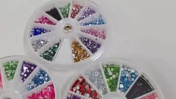 Mixed 12 Color 1.5MM,2MM,3MM Shining Stone 3d Nail Rhinestones Small Beads Manicure DIY Nail Art Decoration In Wheel Accessories