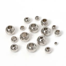 100pcs 2 Mm-12 mm Stainless Steel Beads European Ball Metal Big Hole Spacer Beads for Jewelry Making DIY Bracelet Necklace