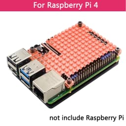 Raspberry Pi 4 Model B 3B+ 3B Aluminum Case Dual Fan Metal Shell Optional Fan Heat Sinks Passive Cooling for Raspberry Pi 4 3