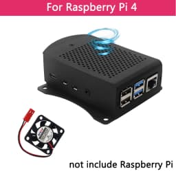 Raspberry Pi 4 Model B 3B+ 3B Aluminum Case Dual Fan Metal Shell Optional Fan Heat Sinks Passive Cooling for Raspberry Pi 4 3
