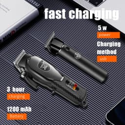 Hiena Hair Clipper Kit for Men Electric Shaver Hair Trimmer Professional Cutting Machine Hair Trimmer with LCD Digital Display