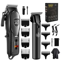 Hiena Hair Clipper Kit for Men Electric Shaver Hair Trimmer Professional Cutting Machine Hair Trimmer with LCD Digital Display