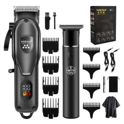 Hiena Hair Clipper Kit for Men Electric Shaver Hair Trimmer Professional Cutting Machine Hair Trimmer with LCD Digital Display