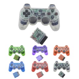 Transparent Color  Wireless Gamepad For PS2  2.4G Vibration Joystick Blutooth Controller compatible For Playstation 2 Joypad