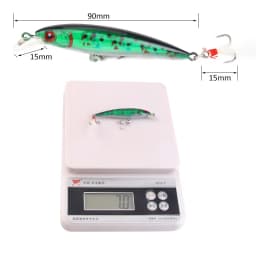 10 Colors Minnow Fishing Lure 90mm 7g Aritificial Japan Wobblers Crankbait Hard Bait Feather Tail Plastic Baits Pesca Isca