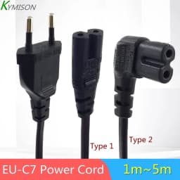 EU To IEC 320C C7 AC Power Cord Schuko CEE7/16 to C7 Firgure 8 Power Lead Cable for Samsung Philips Sony LED TV 3m/5m