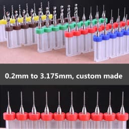 10pcs/lot 0.2mm to 3.175mm PCB mini drill Bit tungsten steel carbide for print circuit board cnc drill Bits