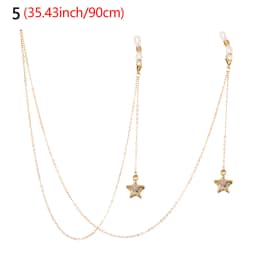 New Fashion Women Eyeglass Chain Hollow Star Pearl Beaded Sunglasses Reading Glasses Lanyard Eyewear Holder Neck Strap Rope