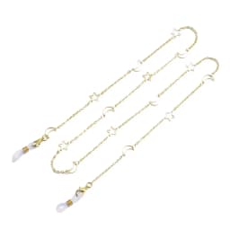 New Fashion Women Eyeglass Chain Hollow Star Pearl Beaded Sunglasses Reading Glasses Lanyard Eyewear Holder Neck Strap Rope