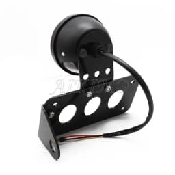 Motorcycle Side Mount Tail Light w/ License Number Plate Bracket For Harley Sportsters Bobber Chopper Rear Stop Light