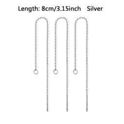 10PCS/lot Stainless Steel Threader Chain Earrings Findings For Jewelry DIY Making Drop Earrings Tassel Chain Accessories