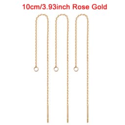 10PCS/lot Stainless Steel Threader Chain Earrings Findings For Jewelry DIY Making Drop Earrings Tassel Chain Accessories