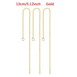 10PCS/lot Stainless Steel Threader Chain Earrings Findings For Jewelry DIY Making Drop Earrings Tassel Chain Accessories