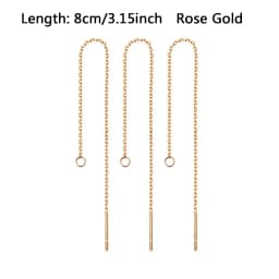 10PCS/lot Stainless Steel Threader Chain Earrings Findings For Jewelry DIY Making Drop Earrings Tassel Chain Accessories