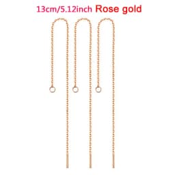 10PCS/lot Stainless Steel Threader Chain Earrings Findings For Jewelry DIY Making Drop Earrings Tassel Chain Accessories