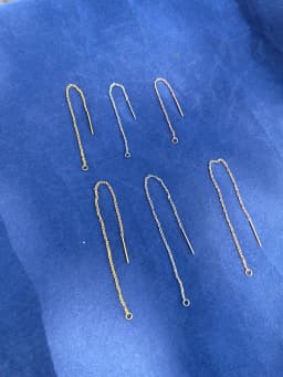 10PCS/lot Stainless Steel Threader Chain Earrings Findings For Jewelry DIY Making Drop Earrings Tassel Chain Accessories