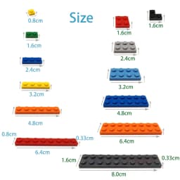 50pcs DIY Building Blocks Convex Seat Bricks 2x2 Dots Educational Plastic Toys for Children Compatible Brands Kids Gifts 87580