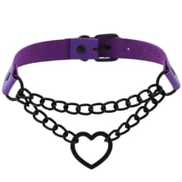 Black Choker Necklace for Women Goth Heart Necklace Chain Collar Grunge Punk Cute Kawaii Chocker Halloween Jewelry
