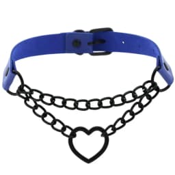 Black Choker Necklace for Women Goth Heart Necklace Chain Collar Grunge Punk Cute Kawaii Chocker Halloween Jewelry