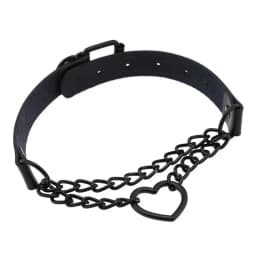 Black Choker Necklace for Women Goth Heart Necklace Chain Collar Grunge Punk Cute Kawaii Chocker Halloween Jewelry