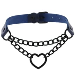 Black Choker Necklace for Women Goth Heart Necklace Chain Collar Grunge Punk Cute Kawaii Chocker Halloween Jewelry