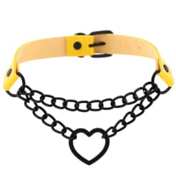 Black Choker Necklace for Women Goth Heart Necklace Chain Collar Grunge Punk Cute Kawaii Chocker Halloween Jewelry