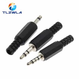 5PCS 3.5mm 1/8 "Single/Double Channel Stereo Plug Welding Type Audio Male Plug 3.5 Socket 2,3,4Section adapter connectors