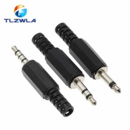 5PCS 3.5mm 1/8 "Single/Double Channel Stereo Plug Welding Type Audio Male Plug 3.5 Socket 2,3,4Section adapter connectors