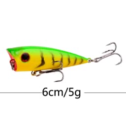 1Pcs 7cm 12g Popper Fishing Lure Hard Artificial Bait Topwater with 2 Treble Hooks Carp Fishing Lures Wobbler Crankbait Pesca