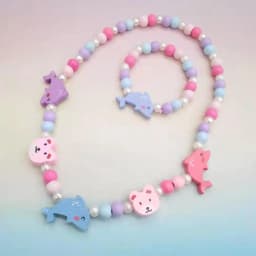 25 styles Cute Animal Flower Cartoon Flower Children's sweater necklace bracelet for children gift cp2585