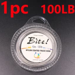 10M 7 Strands 5LB-200LB Nylon Coated Trace Wire Braided Steel Wire Leader Coating Jigging Fish Line Sea Fishing Rigs Accessories