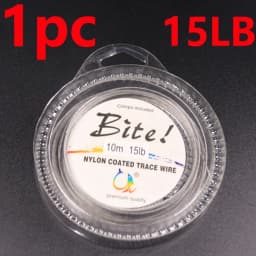 10M 7 Strands 5LB-200LB Nylon Coated Trace Wire Braided Steel Wire Leader Coating Jigging Fish Line Sea Fishing Rigs Accessories