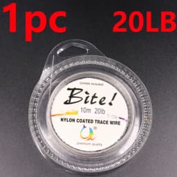 10M 7 Strands 5LB-200LB Nylon Coated Trace Wire Braided Steel Wire Leader Coating Jigging Fish Line Sea Fishing Rigs Accessories
