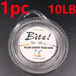 10M 7 Strands 5LB-200LB Nylon Coated Trace Wire Braided Steel Wire Leader Coating Jigging Fish Line Sea Fishing Rigs Accessories